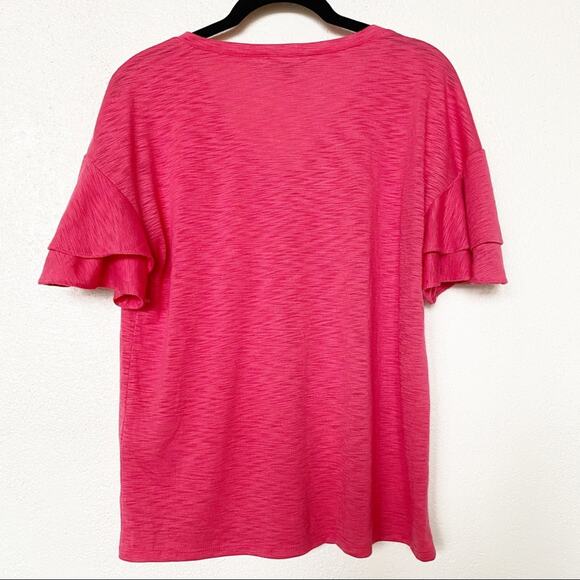 INC International Concepts Tier Ruffle Sleeve Top Size Small - Picture 8 of 8